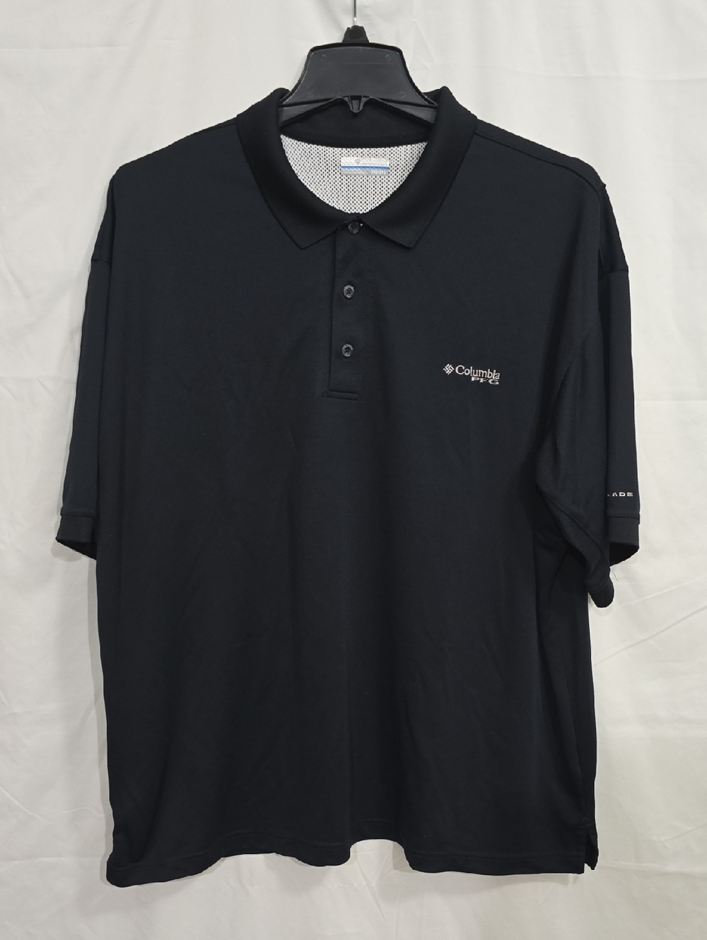 Columbia PFG Omni Shade Mens XXL Vented Short Sleeve Polo Black